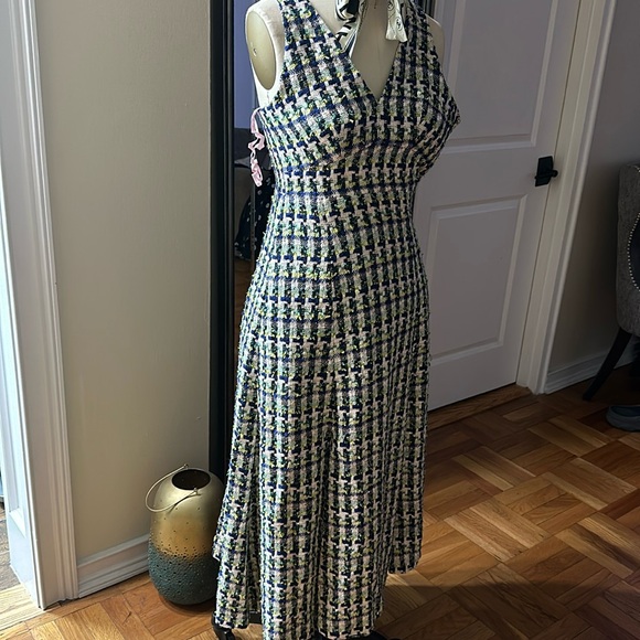 Kate Spade | Pop Tweed Halter Midi Dress NWOT - Picture 6 of 11